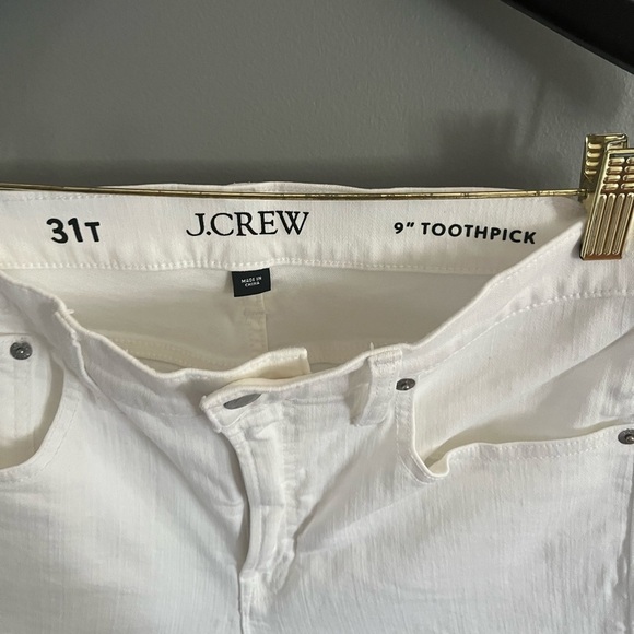 J. Crew Toothpick skinny White Jeans women’s 31 w 29”inseam Raw Hem  Classic - Picture 6 of 14